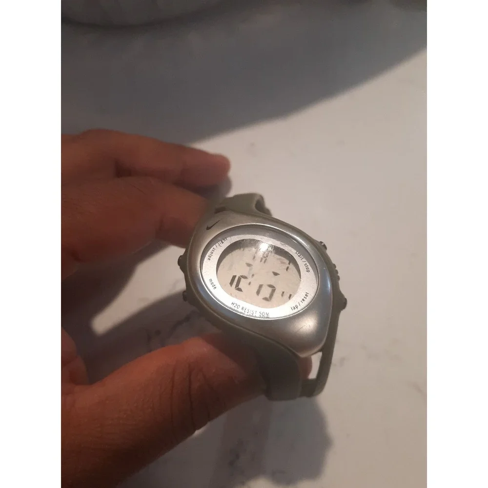 Nike Triax Watch Fly WK0006 Olive Green Digital Resin Backlight New Battery RARE